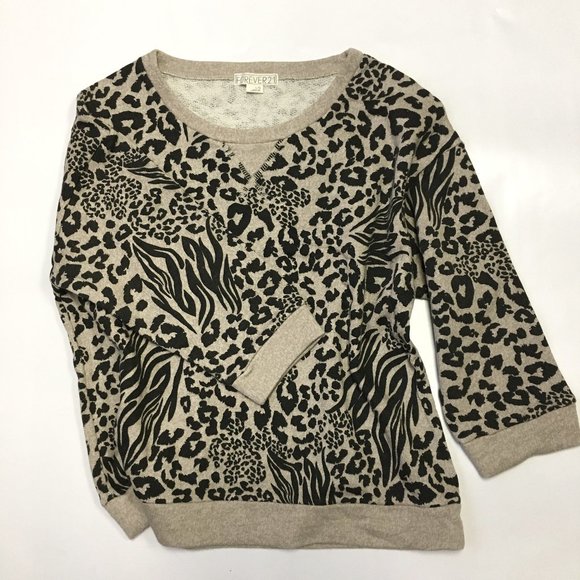 tiger print sweatshirt